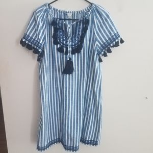 Crown & Ivy Blue striped Dress Size 6